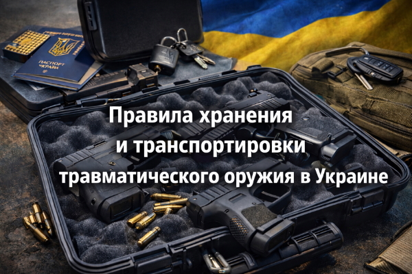 Правила хранения и транспортировки травматического оружия в Украине